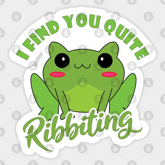 I Find You Quite Ribbiting Sticker by A T Design